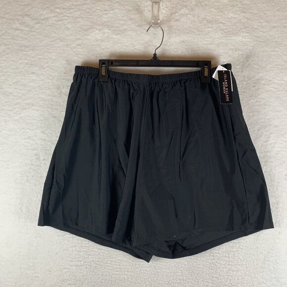 Island Escape Swim Shorts Women's Size Plus Size 18W Black Elastic Waist 9857‎ - Picture 1 of 2